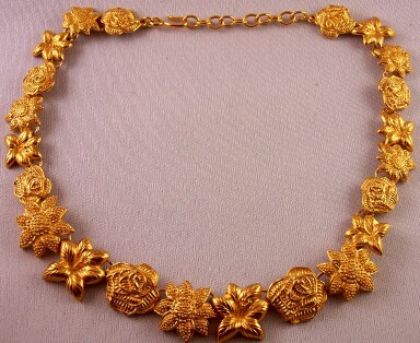 SJ107 Monet flower choker necklace